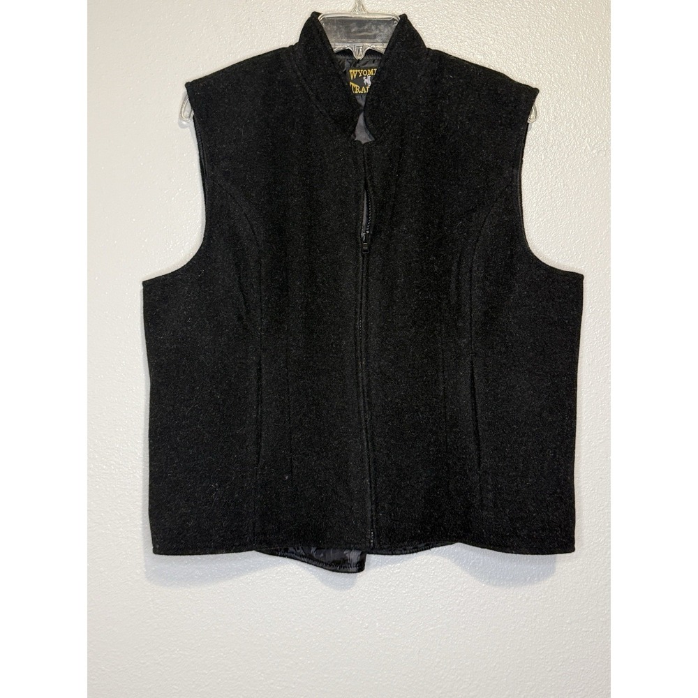 Wyoming Traders Sierra Wool Vest‎ Large Black Women's Western Wear